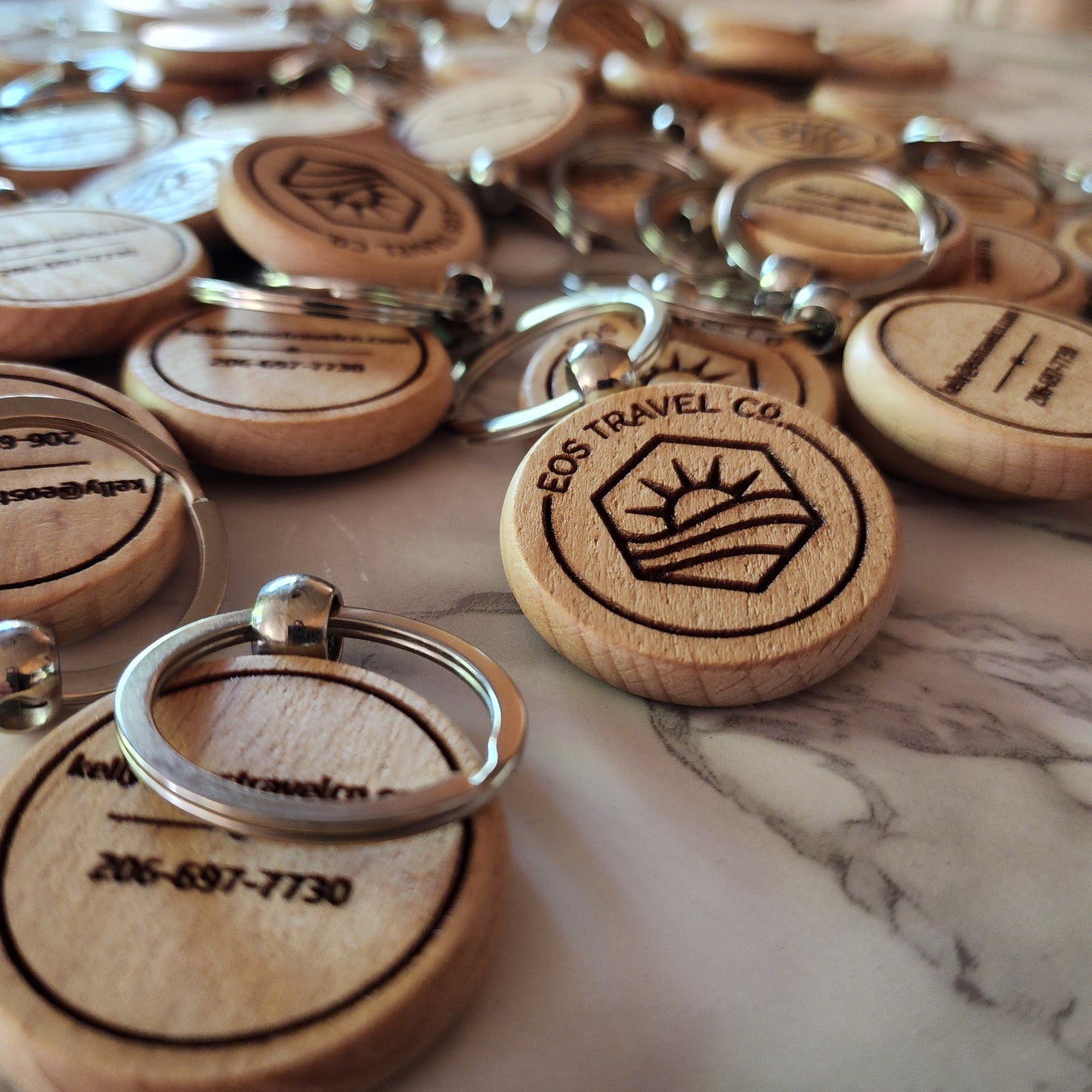 Simple Wooden Keychains, (Bulk Pricing Available)