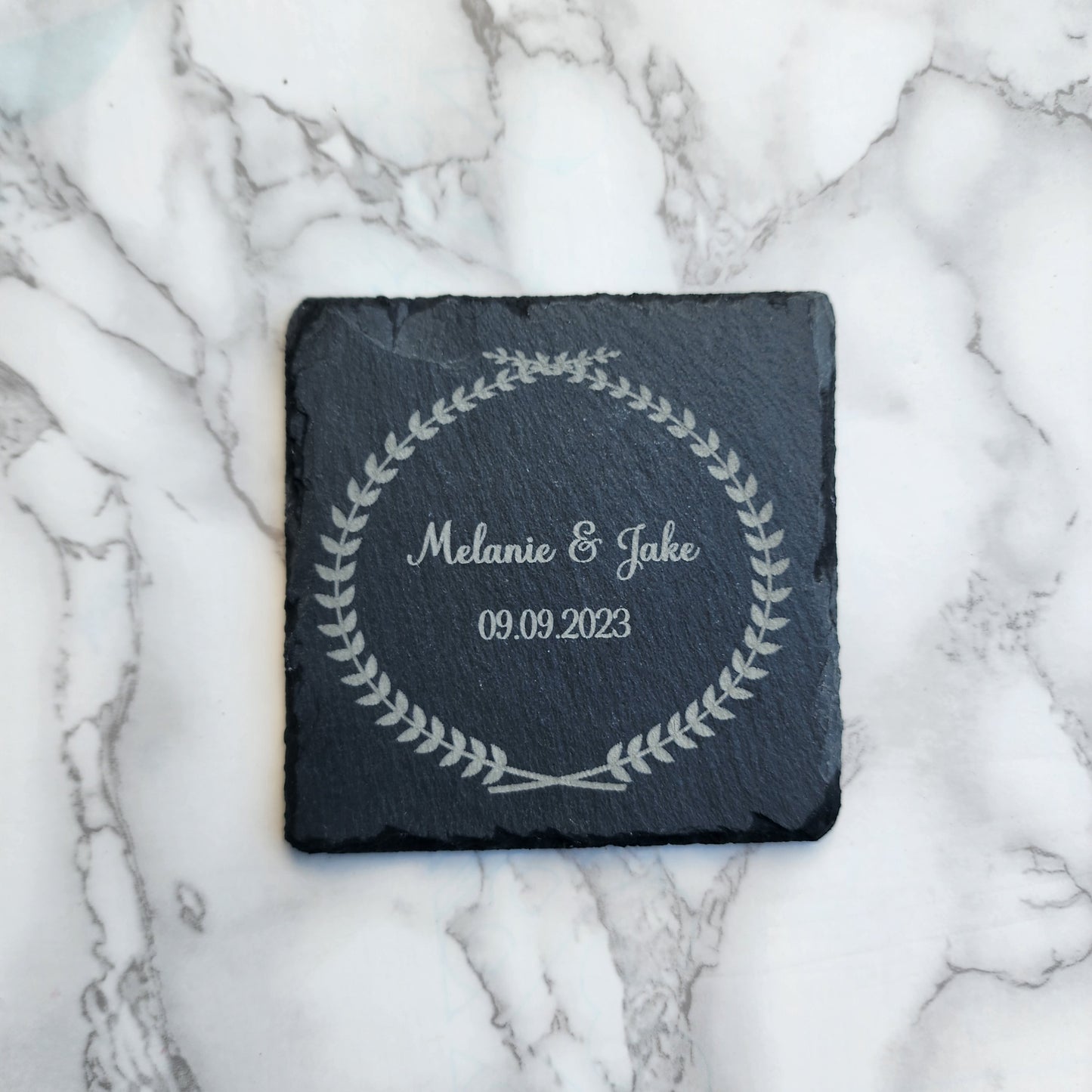 Engraved Slate Coasters with Logo or Monograms