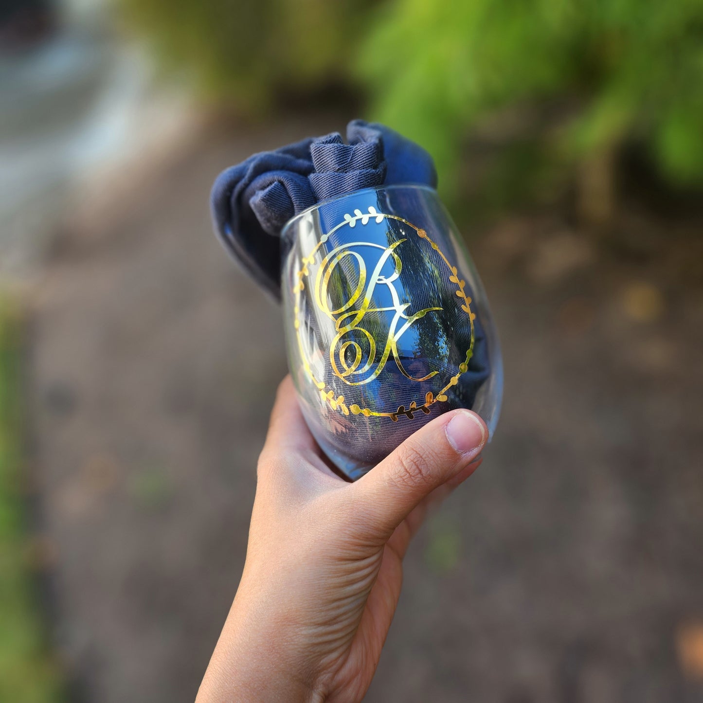 Personalized Monogrammed Wine Glasses, Logo Marked Wineglasses
