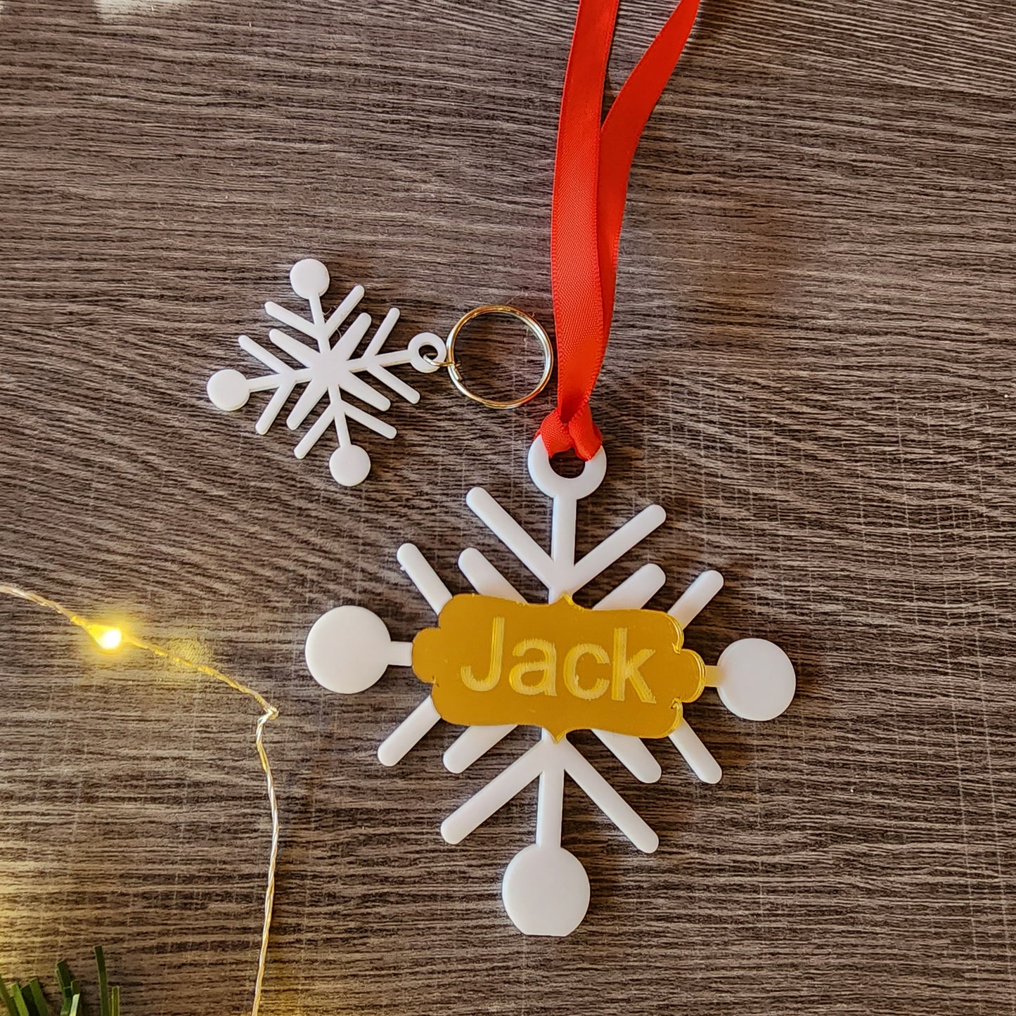 Personalized Snowflake Ornament, Stocking Tag