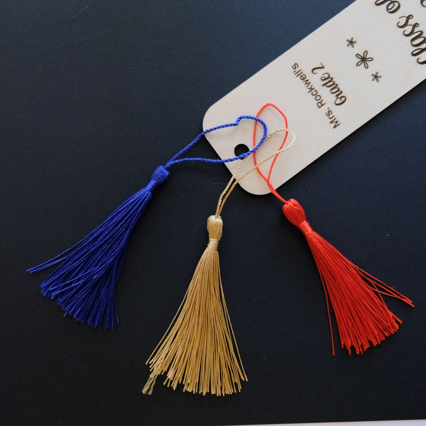 Wooden bookmarks with tassel