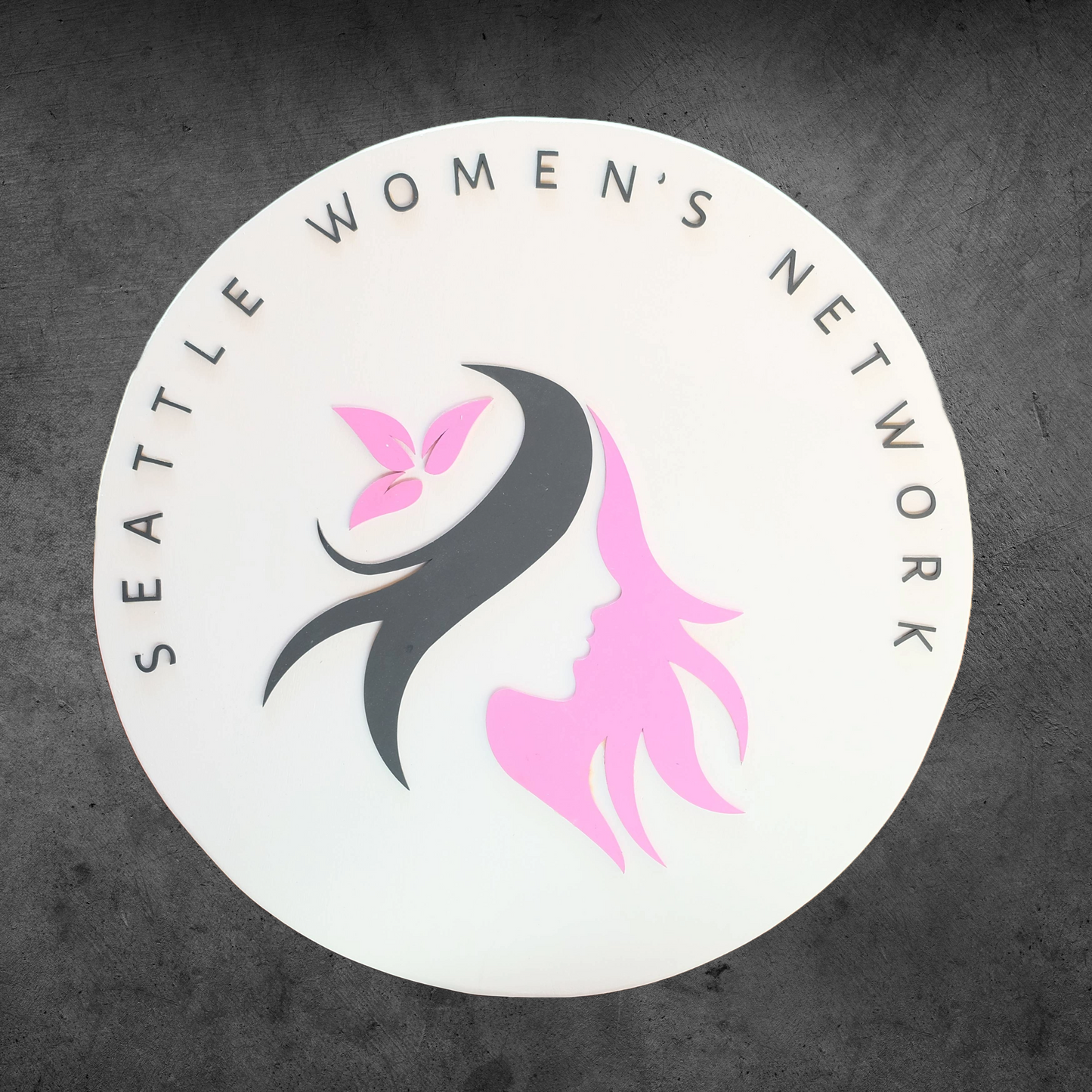 24" Indoor Logo Sign Round, 3D Wood