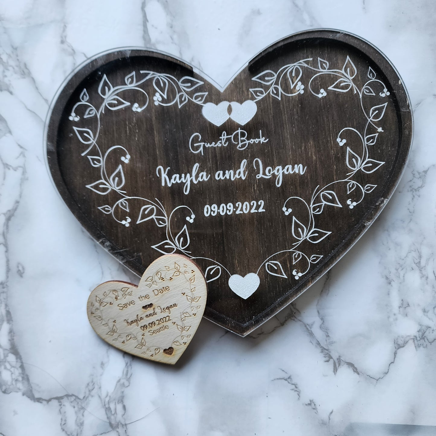 Save the date magnet, Personalized Wooden Magnets, 20 pcs