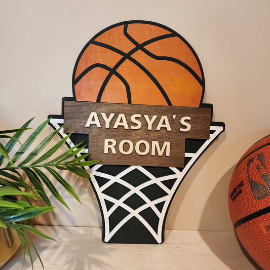 Basketball Themed Room Decor, Personalized Sports Decor for Boys