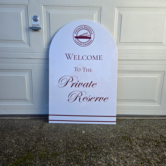Acrylic and Vinyl 3 ft x 2 ft sign